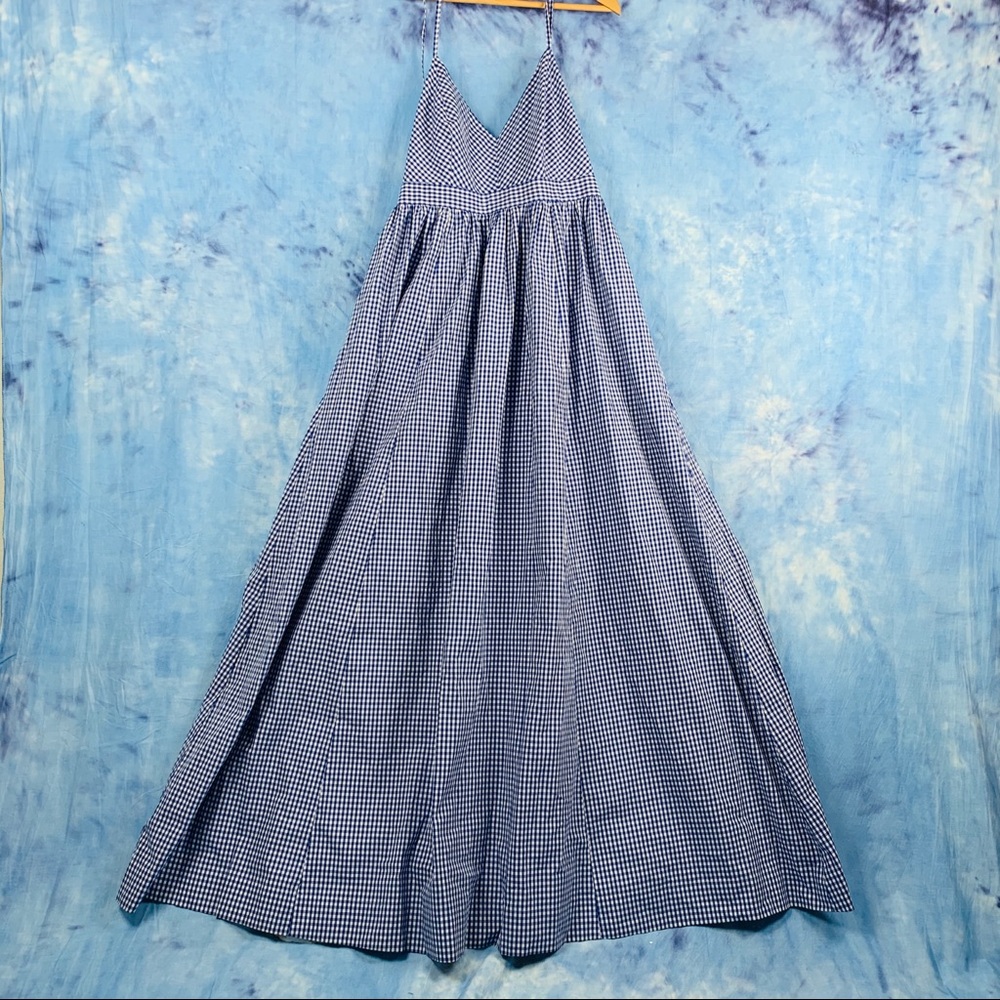 J. Crew gingham maxi dress